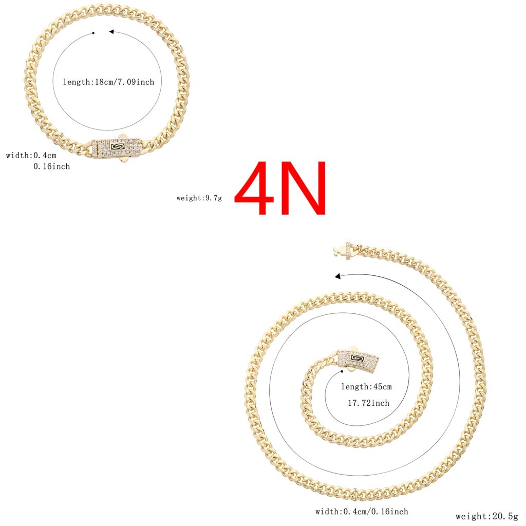 14k fashion men's and women's chains 4n6n8n10n12n14n16n trendy punk jewelry (11)