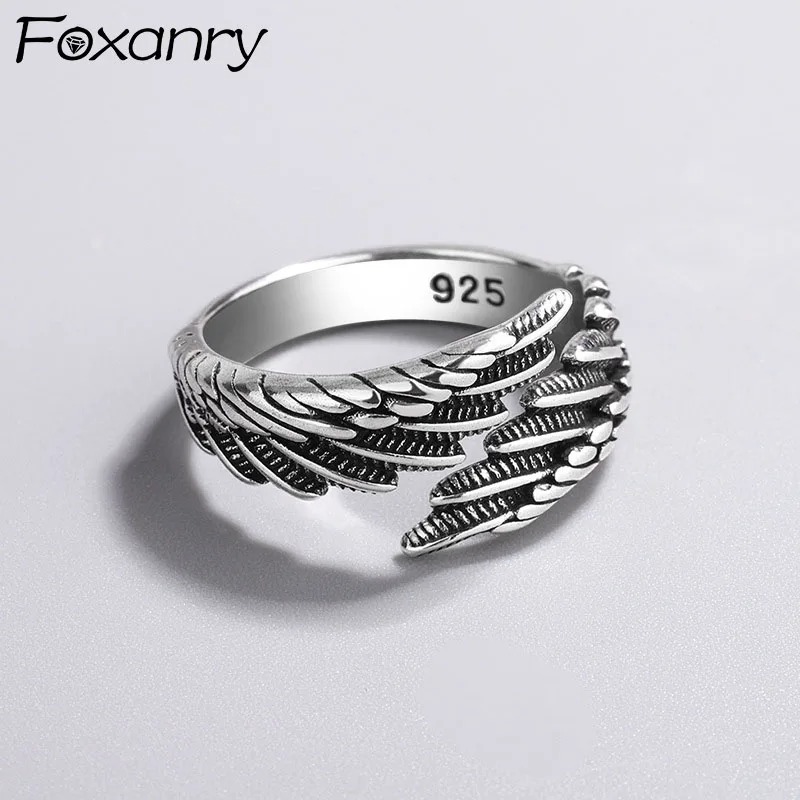 foxanry silver color rings fashion hip hop vintage cou (1)